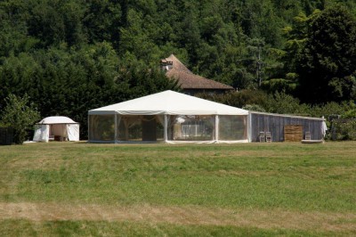 vue générale Pavillon espace traiteurs espace fumeurs